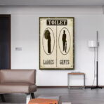 affiche wc vintage