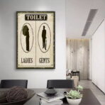 affiche wc vintage