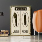 affiche wc vintage