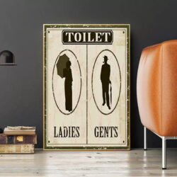 affiche wc vintage