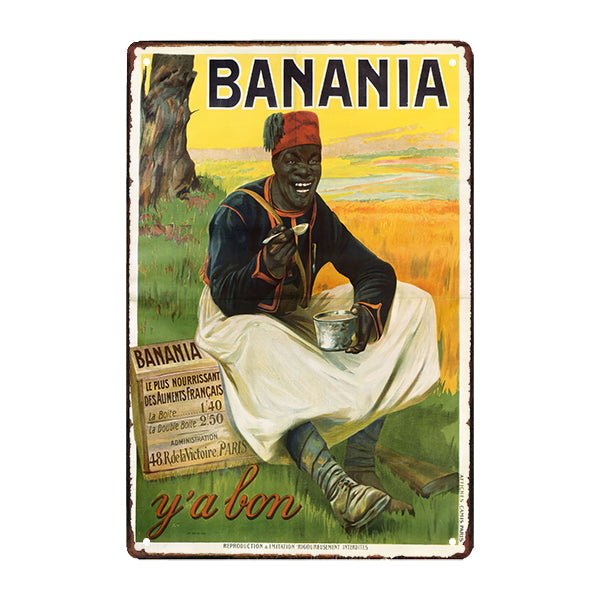 ancienne-plaque-publicitaire-banania ancienne plaque publicitaire banania