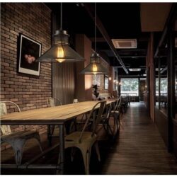 grand lustre industriel noir