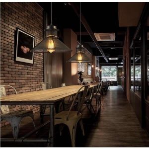 grand lustre industriel noir