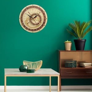 horloge astronomique en bois