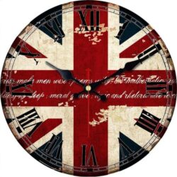 horloge avec drapeau anglais