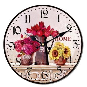 horloge fleurs