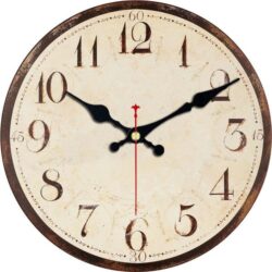 horloge brune murale