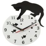 horloge chat murale