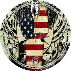 horloge drapeau américain