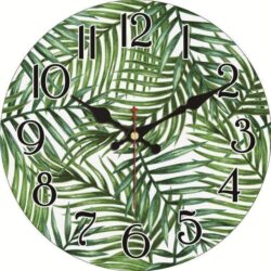 horloge-feuilles-vertes