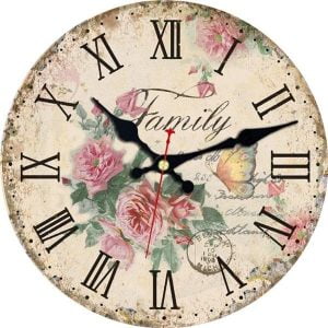 horloge fleur rose