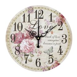 horloge fleurs vintage