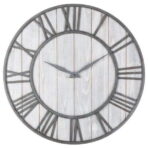 horloge industrielle bois
