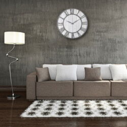 horloge industrielle bois et métal