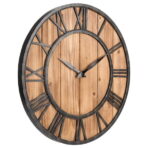 horloge industrielle bois