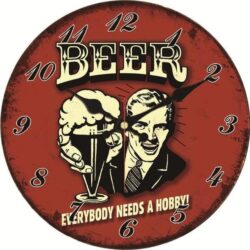 horloge murale bière