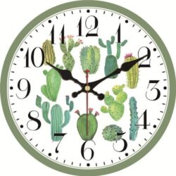 horloge murale cactus