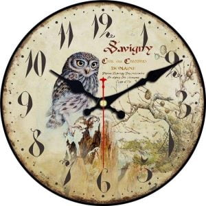 horloge murale chouette
