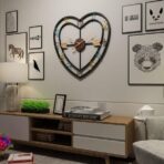 horloge murale coeur