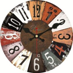 horloge murale colorée