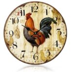 horloge murale coq