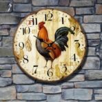 horloge murale coq