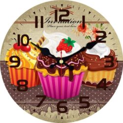 horloge murale cupcake