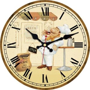horloge murale de cuisine vintage