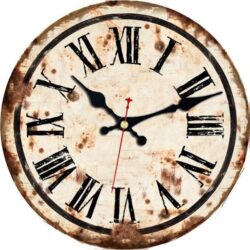 horloge murale effet rouille