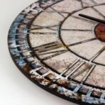 horloge murale effet rouille