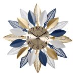 horloge murale feuille