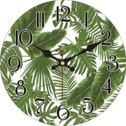 horloge murale feuille