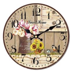 horloge murale fleur