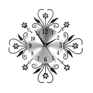 horloge murale fleurs