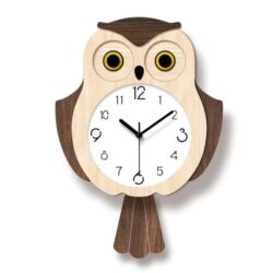 horloge murale hibou