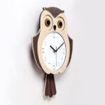 horloge murale hibou