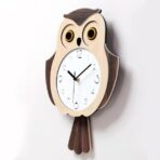horloge murale hibou