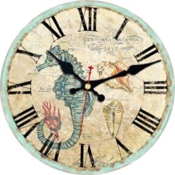 horloge murale hippocampe
