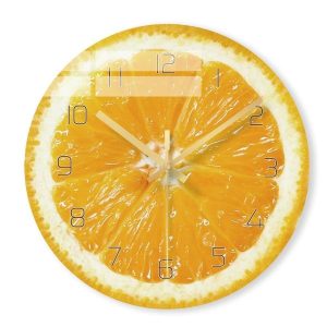 horloge murale jaune citron