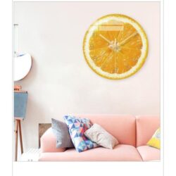 horloge murale jaune citron