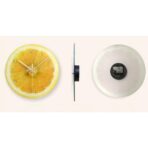 horloge murale jaune citron