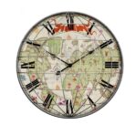 horloge murale mappemonde