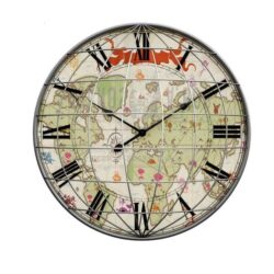 horloge murale mappemonde