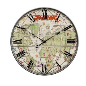 horloge murale mappemonde