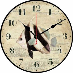 horloge murale poisson