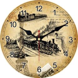 horloge murale train
