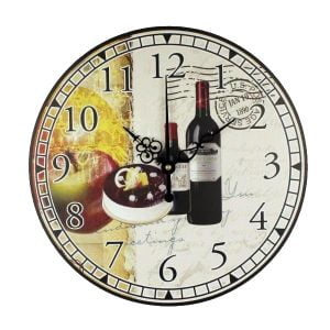 horloge murale vin
