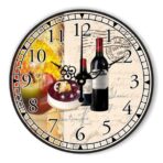 horloge murale vin