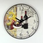 horloge murale vin