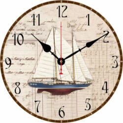 horloge murale voilier